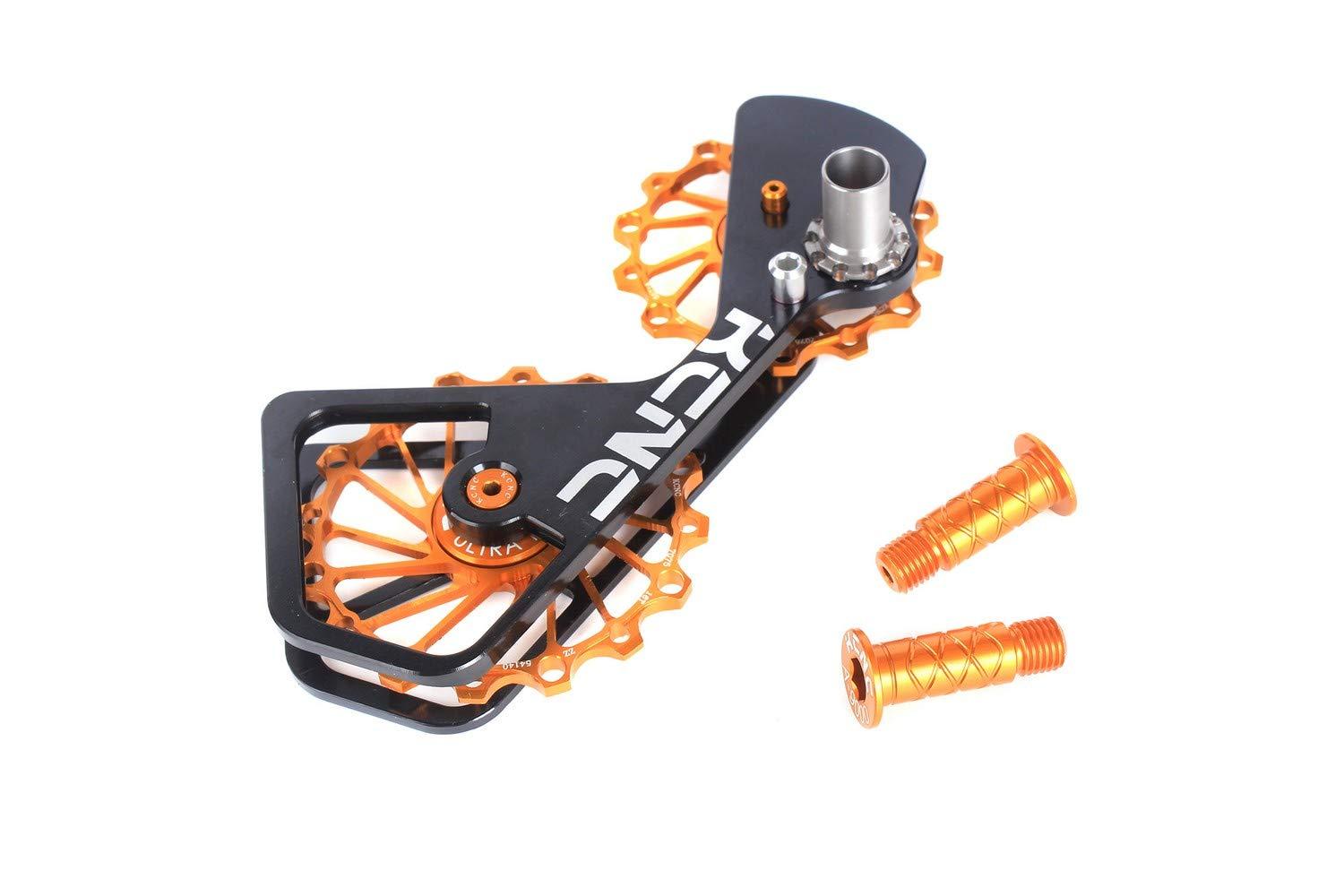 KCNC KCNC Road Cyclocross Bicycle Bike OSPW Oversized Derailleur Pulley Wheel System for Shimano Dura Ace/Ultegra 6700/6800/7800/7900/7970/9000/9070 use (Gold)