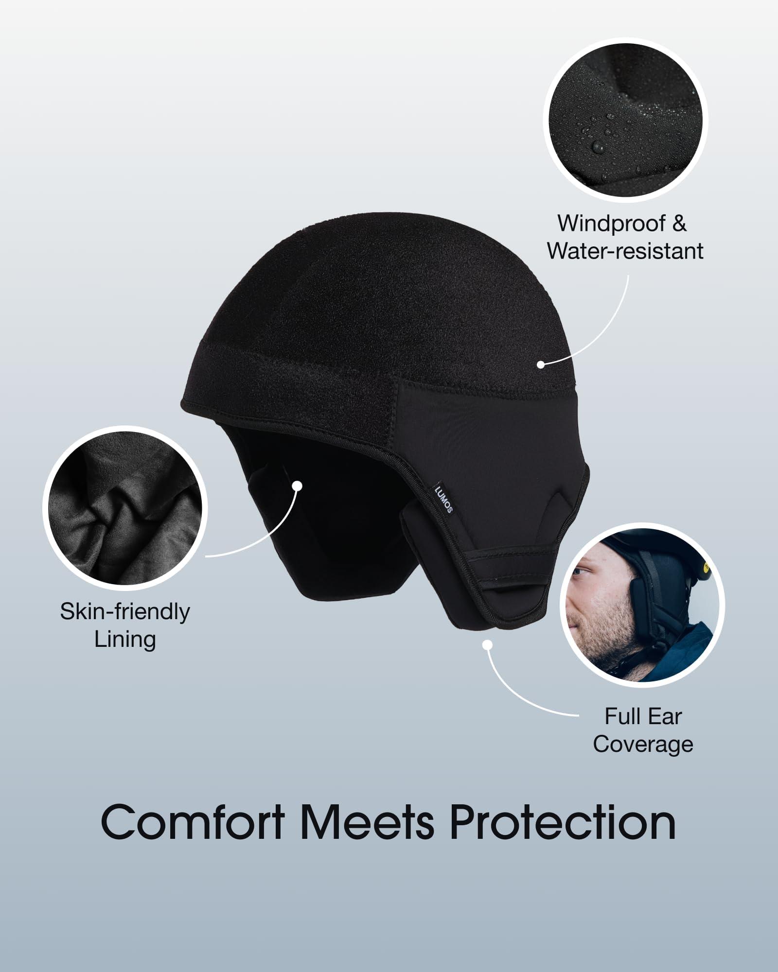 Lumos Lumos Ultra E-Bike Helmet(Metal Grey,Non-MIPS,Size M-L) & Winter Liner & Signal Light Kit(Firefly Mini - 4 Pack & Remote Control & Turn Signal Mount) & Handlebar-End Mounts