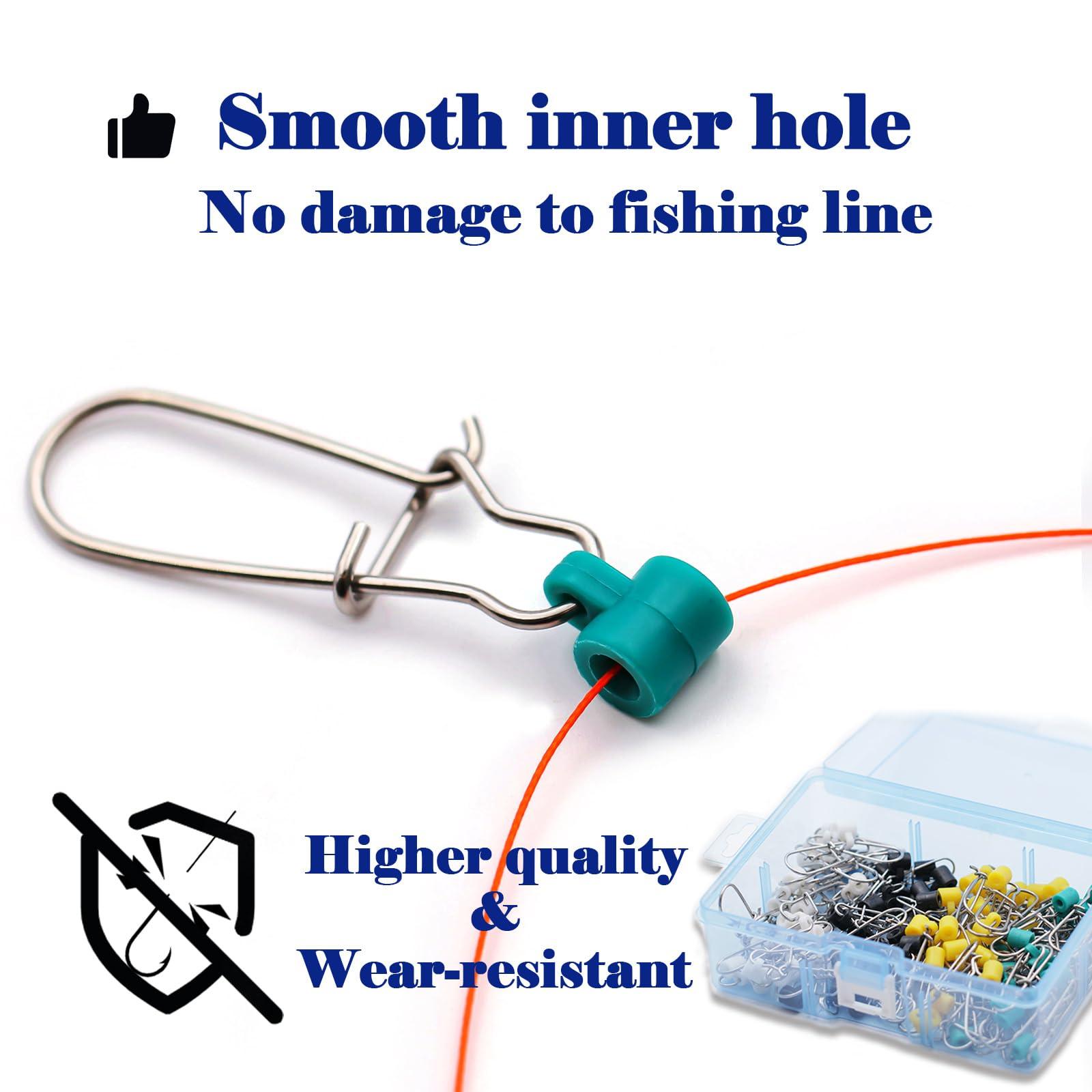 FishTrip FishTrip Sinker Slides for Fishing Rigs - 25pcs Duo Lock Snaps for Fishing Line Heavy Duty Weights Sinkers Saltwater Connector Accessories
