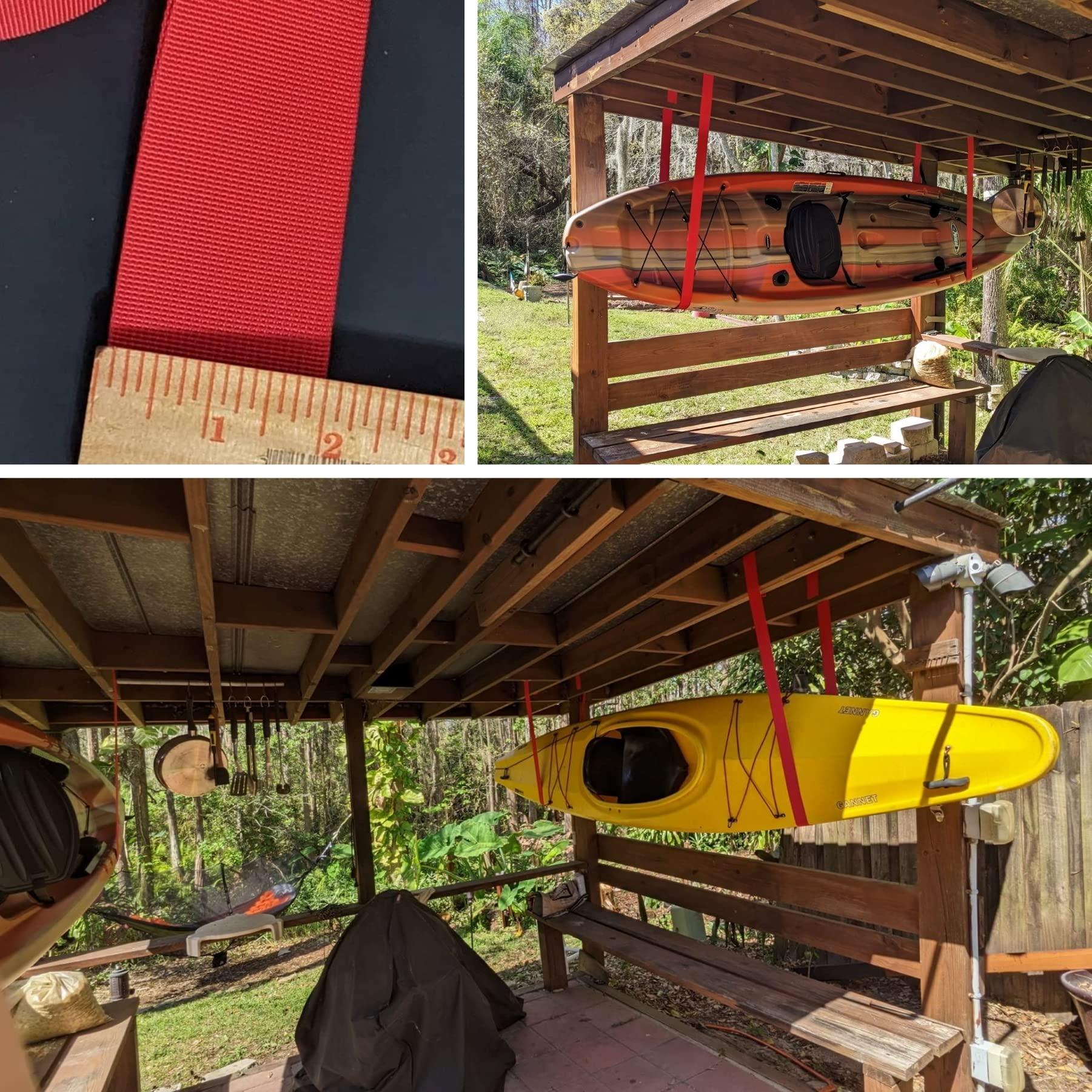 DEYACE DEYACE 2 Inch Nylon Webbing Strap with Plastic Tri-Glide Slide Clips, 10 25 50 Yards Heavy Duty Nylon Strapping for Indoor or Outdoor Gear, DIY Crafting, Repairing (Gray, 2" x 10 Yards)