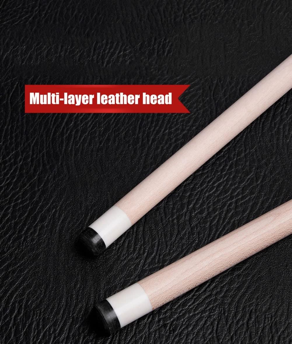 sxysdkjco 57\" Pool Cue 19-19.5Oz, 1/2 Maple Cue Adjustable Snooker Cue and Soft Bag Set for Billiard Players sxysdkjco 230422(Color:A,Size:11.75MM)
