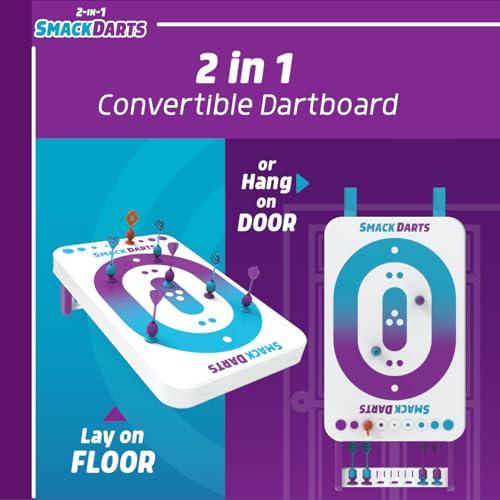 EastPoint Sports EastPoint Smack Darts - 2-in-1 Suction Cup Convertible Dartboard Target Game