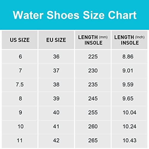 HIITAVE HIITAVE Womens Aqua Beach Water Shoes Quick Dry Barefoot Swim Socks for Surf Pool River Walking Diving Water Sports Fushia W9/M8