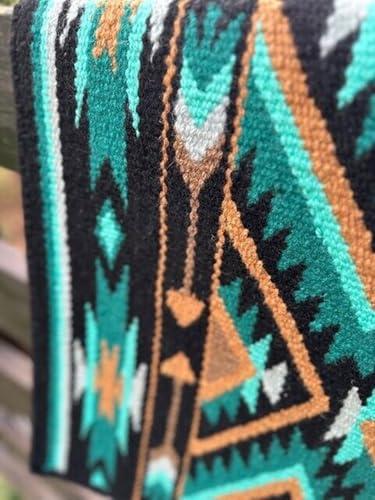 EQUIEMPRESS EQUIEMPRESS Horse Western Ranch Saddle pad/New Zealand Wool Western Saddle Blanket Top Wool Pad Sensor Flex (Customization Available) A228 (36\" x 36\")