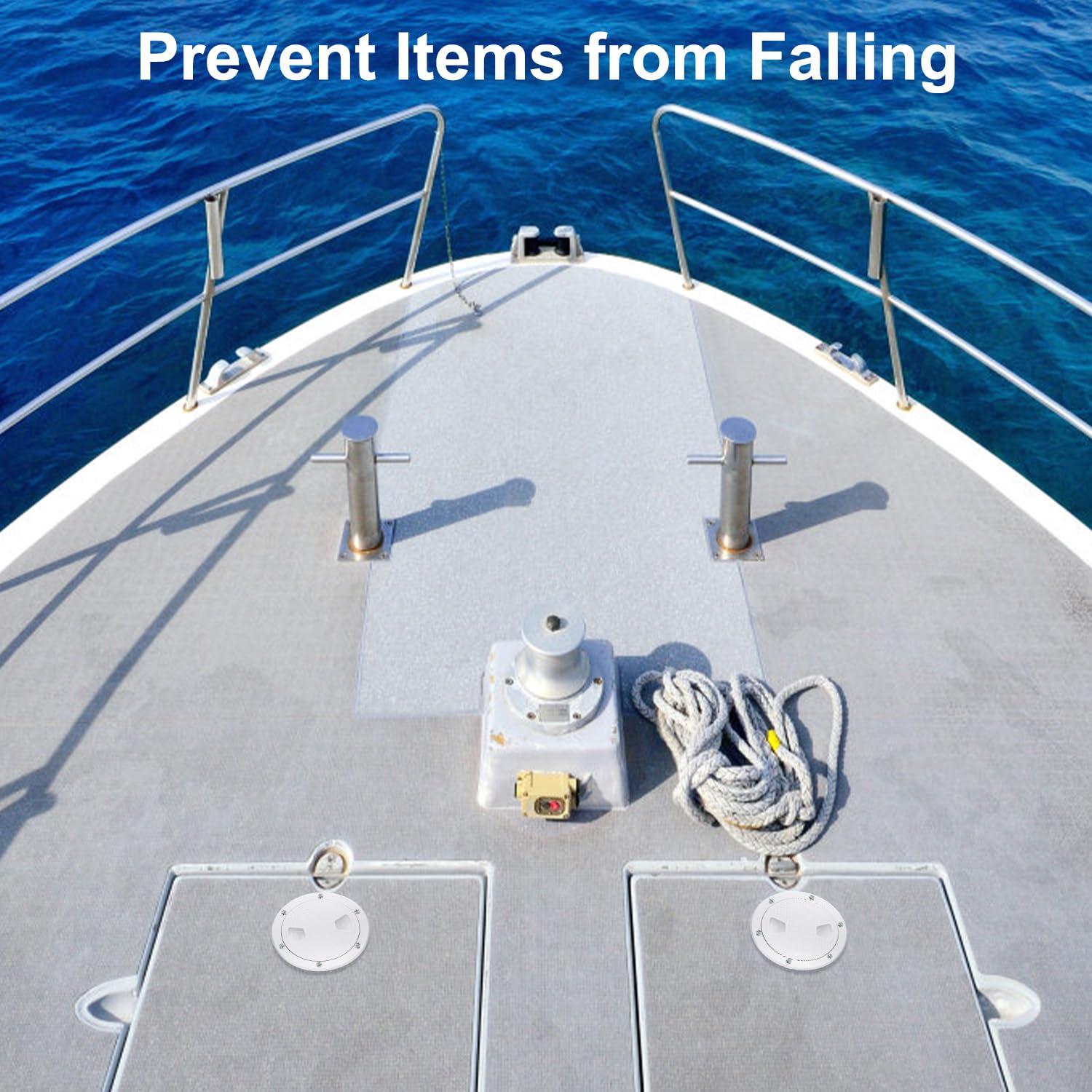 Amarine Made Amarine Made Boat Round Non Slip Inspection Hatch Detachable Cover and Pre-drilled Holes in Deck Plate Easily to Install Cut Out Dia:7-1/2\" Outside Dia: 9-4/5\"