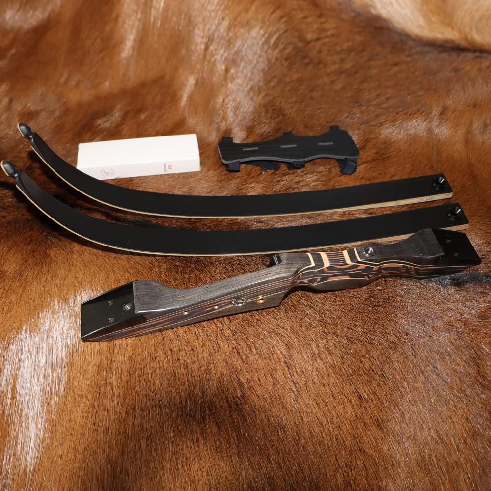 TACHYON ARCHERY TACHYON ARCHERY Recurve Bow for Adults and BeginnersArchery Bow Takedown Wooden Bow for Hunting and Target Shooting (Right Hand,40 lbs)