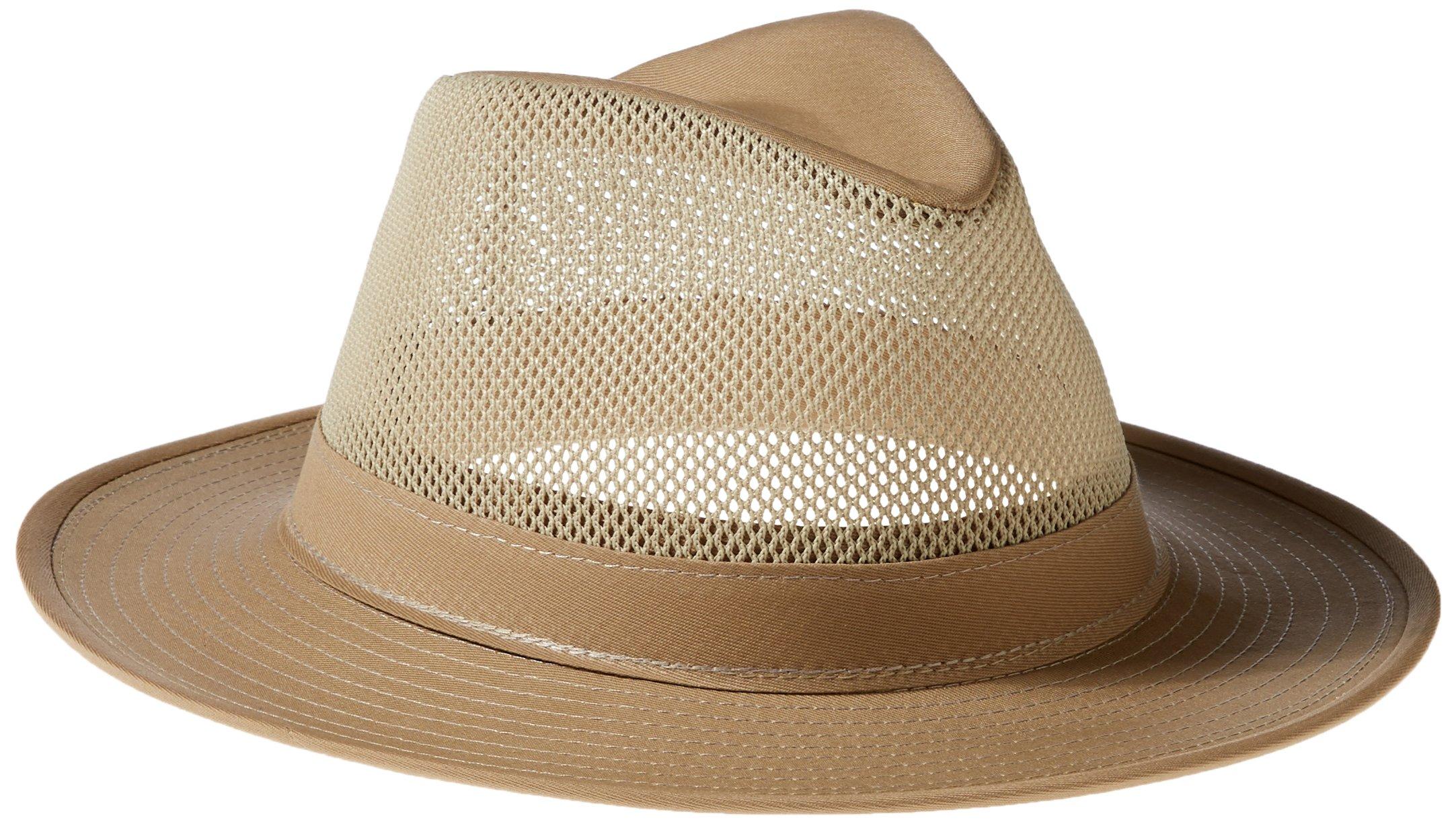 Henschel Hats Henschel Men's Hiker Crushable UPF 50 Mesh Breezer Hat, Khaki, Small