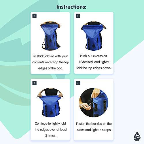 Skog  Kust Skog Kust BackSk Pro Waterproof Floating Backpacks with Exterior Airtight Zippered Pocket | Grey, 25 Liter