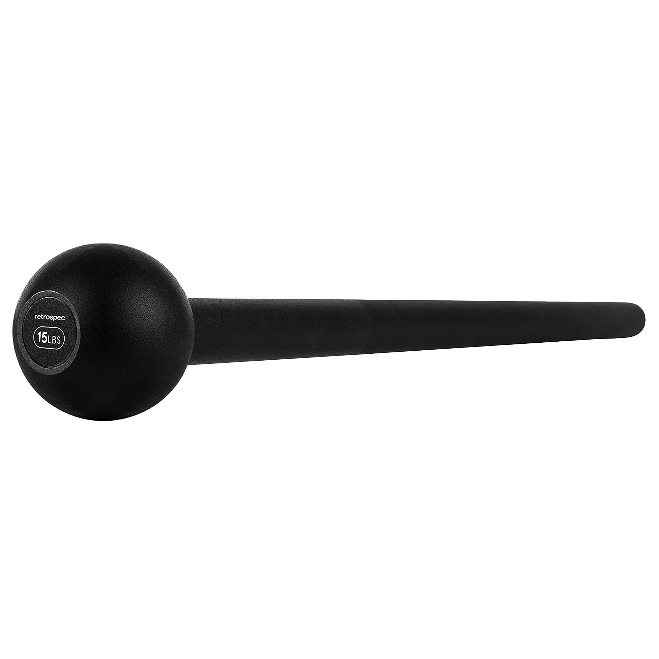 Retrospec Retrospec Steel Macebell 5 to 30lbs for Men, Women Steel Mace Strength Training, Full Body Workouts , Matte Black