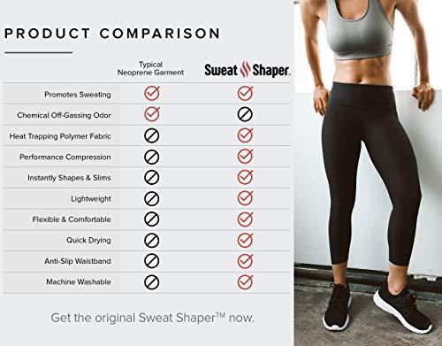 Sweat Shaper Sweat Shaper Women\'s Sauna Leggings Compression High Waist Yoga Pants Thermo Sweat Capris (Black, 4X-Large)