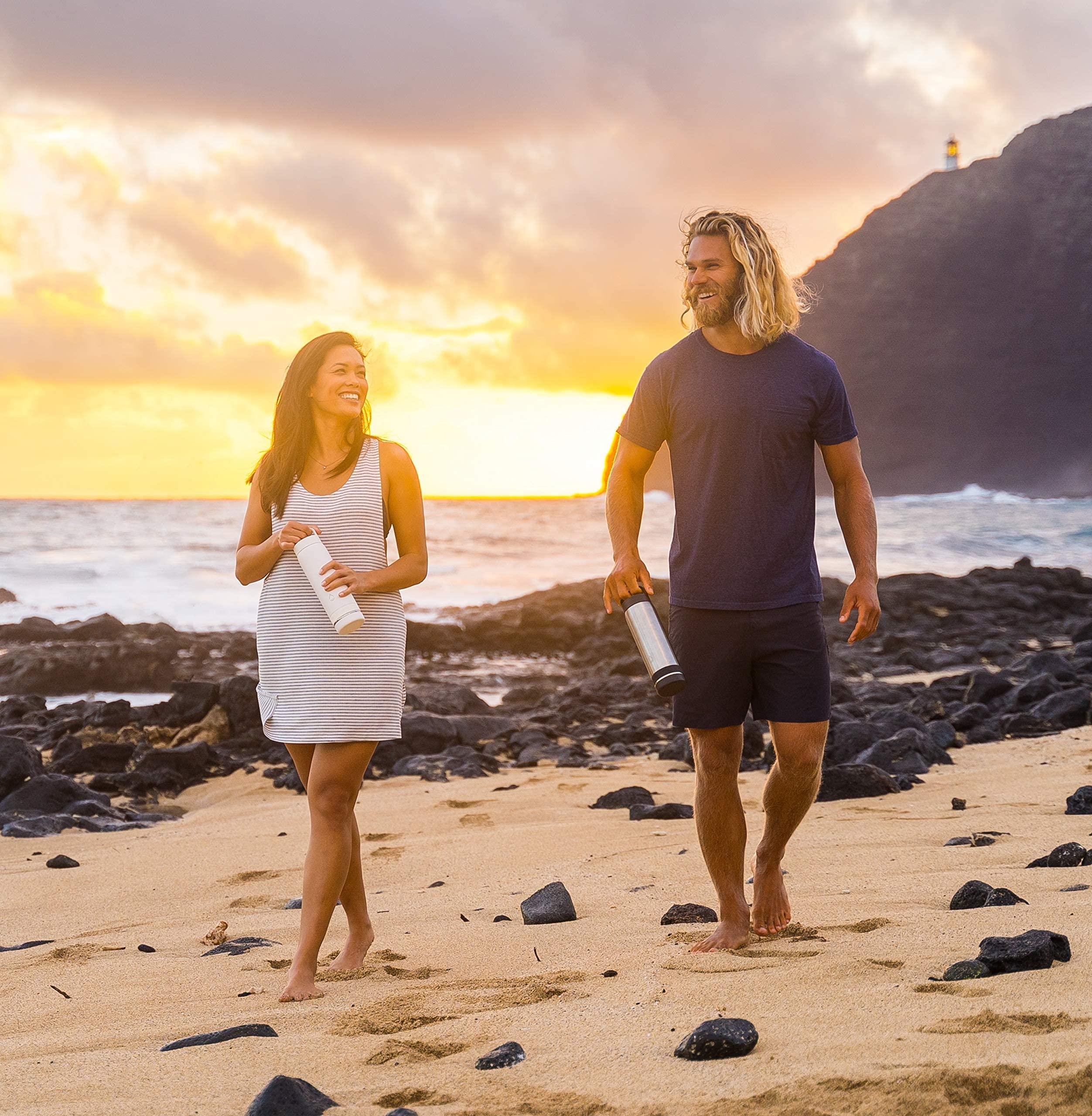 Infusion Pro Infusion Pro Fruit Infuser Water Bottle with Straw Lid (32 oz) Stainless Steel Vacuum Insulated : 50 Recipe Fruit Infusion eBook : More Flavor : Easy Cleaning : Great Gift