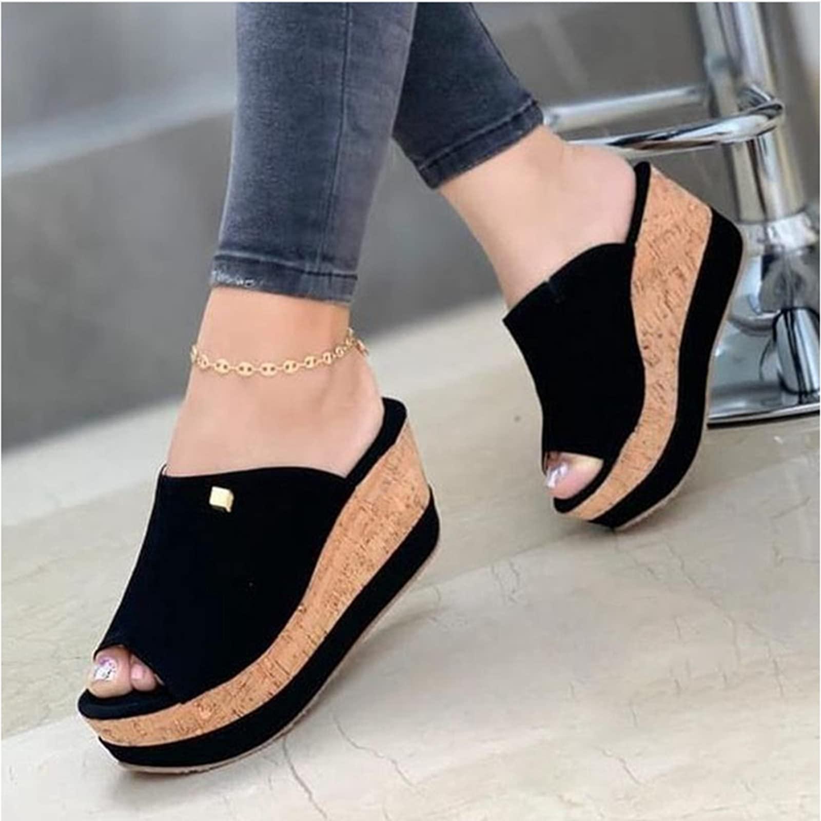 ZBYY ZBYY Women's Wedge Sandals Open Toe Platform Flip Flops Slingback Fashion Summer Slip On Beach Outdoor Slippers