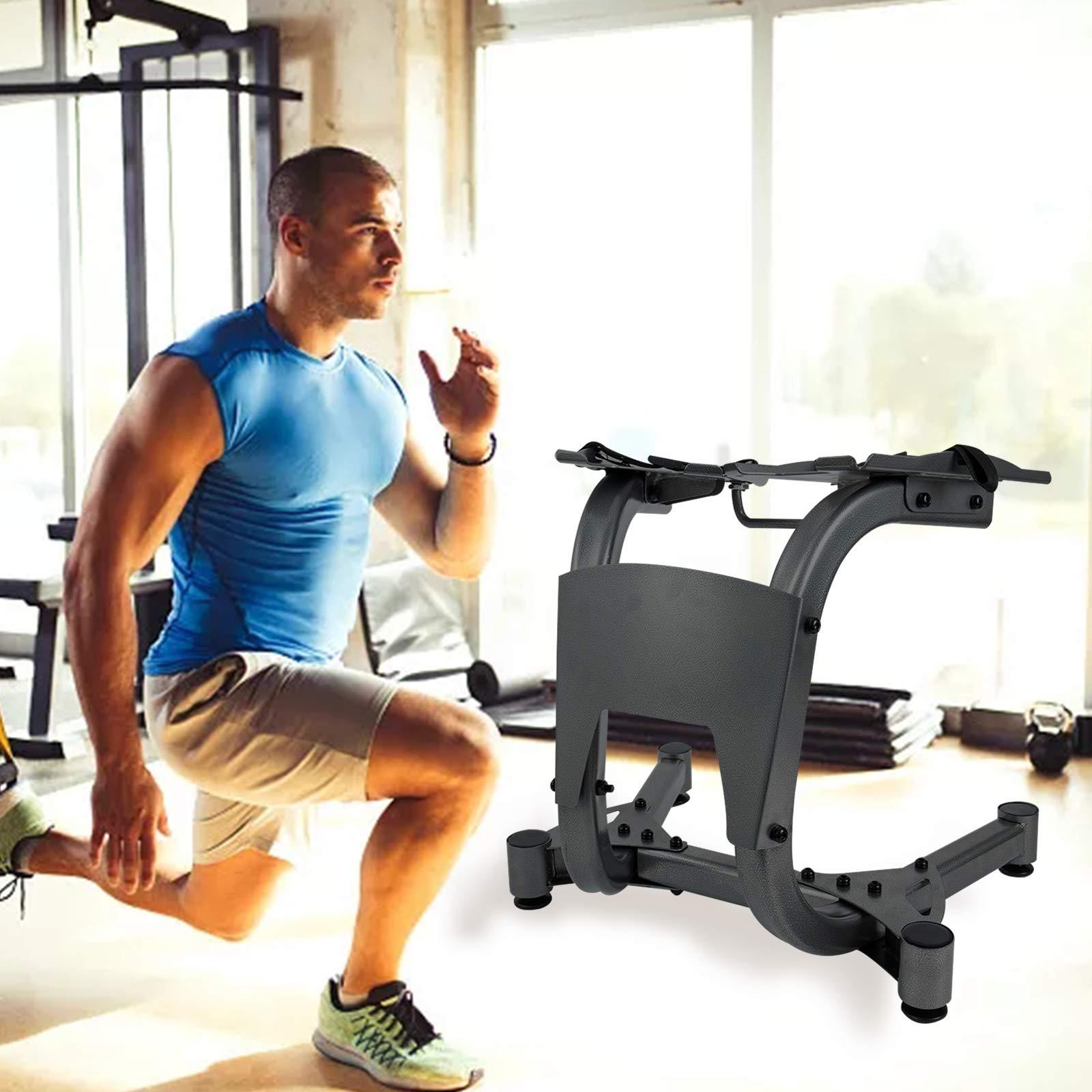 Bavnnro Bavnnro Adjustable Dumbbell Stand 330LBS Dumbbell Rack Standard Metal Dumbbell Holder Weight Rack Storage Stand for Home Gym(Only Stand) (Black)