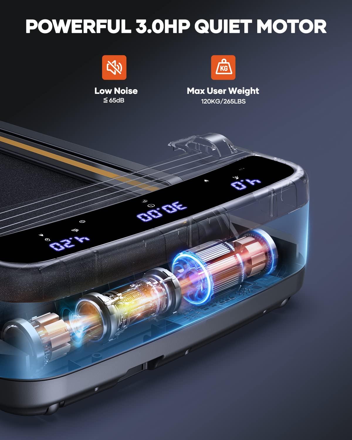 HomeTro HomeTro 3.0HP Foldable Compact Treadmill,2 in 1 Walking Pad & Jogging Machine for Home/Office,Dual LED Touch Screens Folding Under Desk Motorized Treadmills 265lbs, App& Remote Control,Assembly-Free