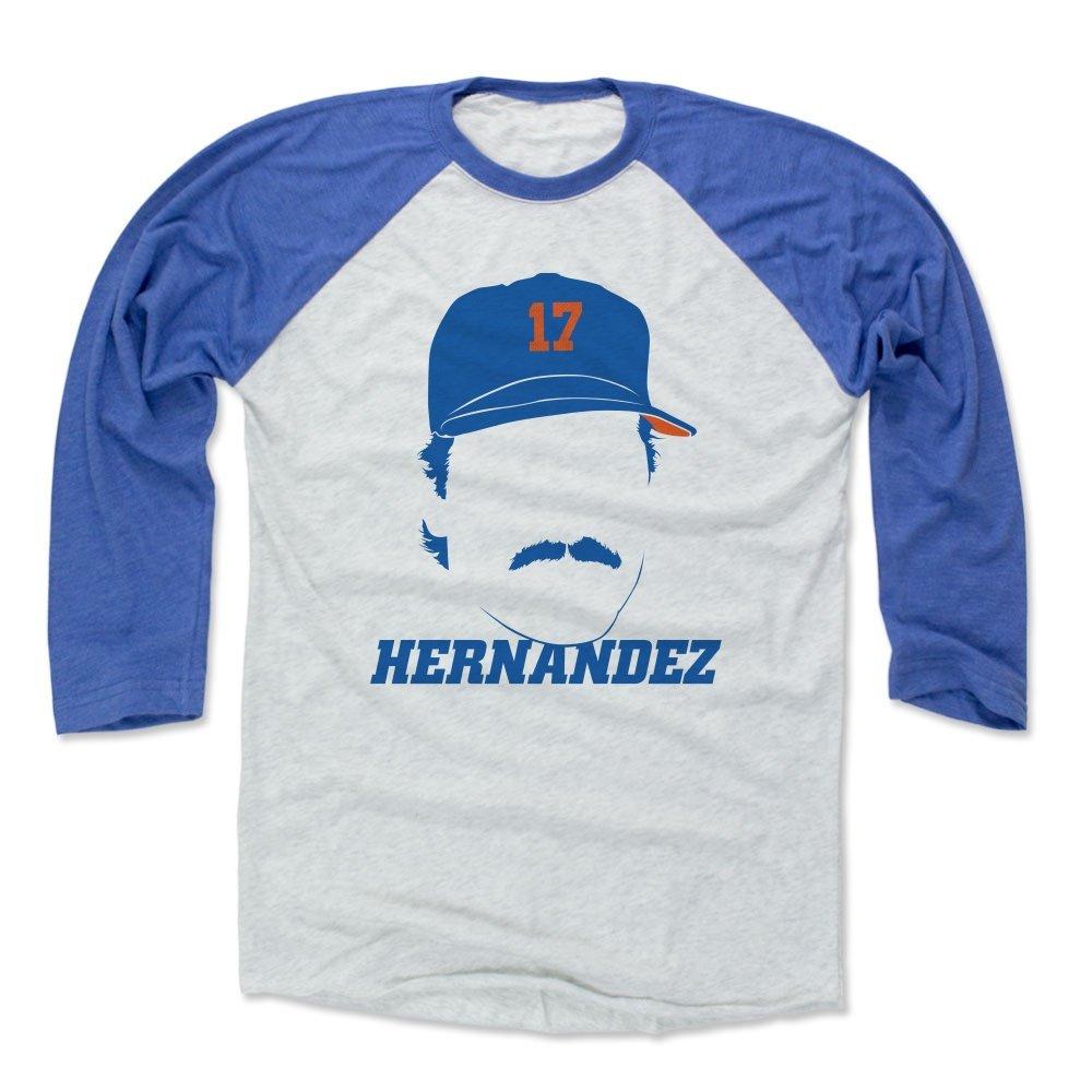 500 LEVEL 500 LEVEL Keith Hernandez 3/4 Sleeve T-Shirt (Baseball Tee, X-Small, Royal/Ash) - Keith Hernandez Silhouette B