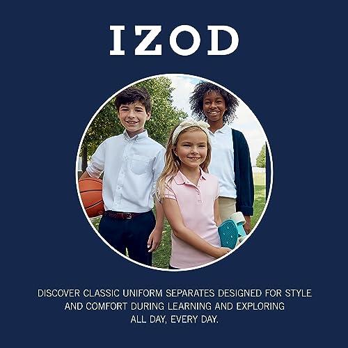 IZOD IZOD Girls' School Uniform Sensory-Friendly Pleated Scooter Skirt with Undershorts, Soft Fabric, Tagless with Flat Seams, Khaki, 8