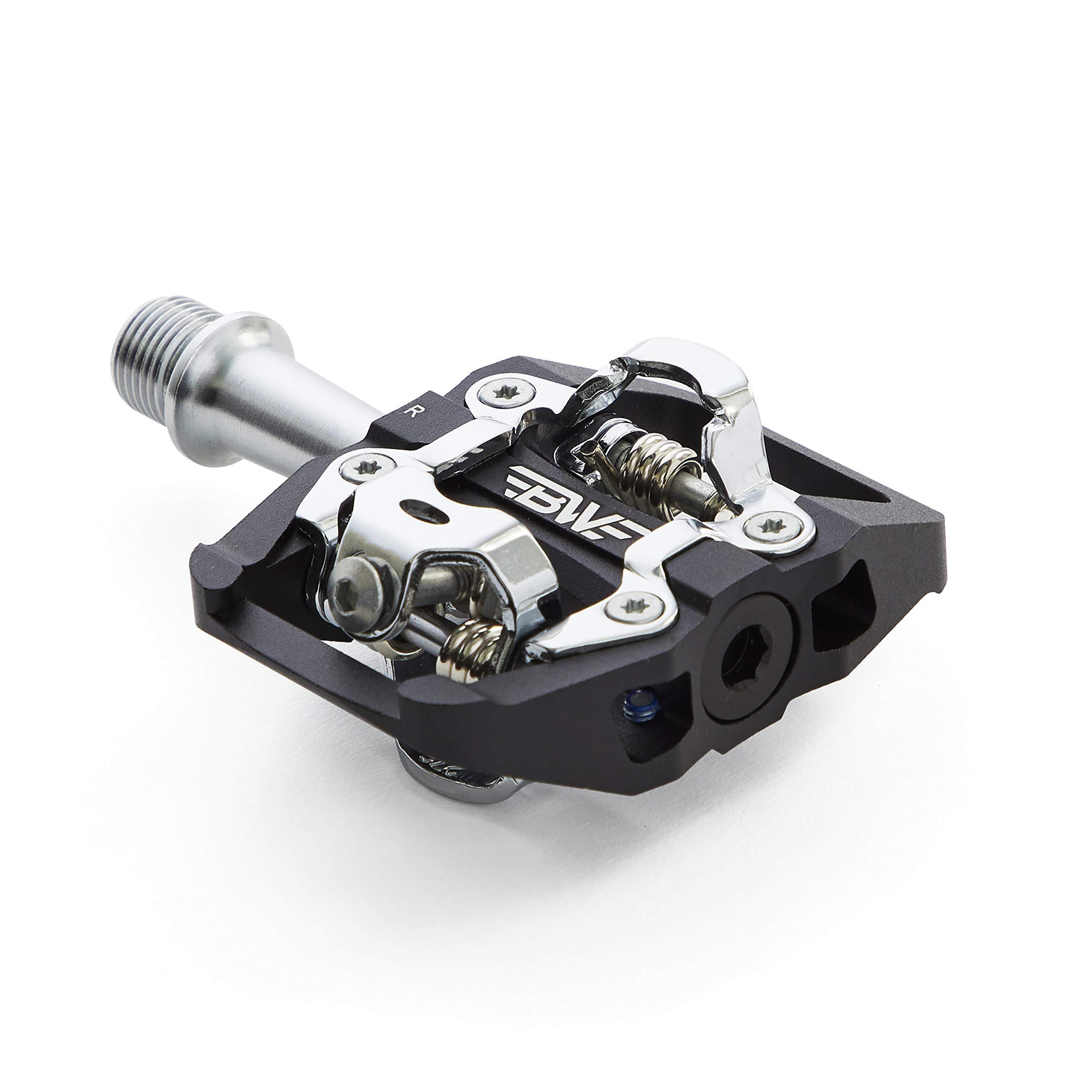 BW USA BW USA Rock Garden Flat Pedal - SPD Compatible Clipless MTB Bike Pedals - Black