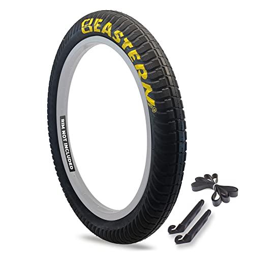 Eastern Bikes Eastern Bikes Curb Monkey 20 x 2.4 Inch Tire, with or Without Tube, Silver or Yellow Logo. Comes with Tire Lever Tools (Yellow Logo, 1 Pack Without Tube)