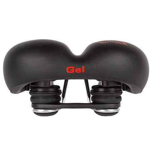 VELO Velo Plush Gel Elasto Saddle - Black, L = 254 X W = 200 Mm