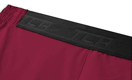 TCA TCA Elite Tech Gym Shorts Men Athletic Shorts Sports Workout Running Shorts for Men with Zipper Pockets - Carmine Red, M