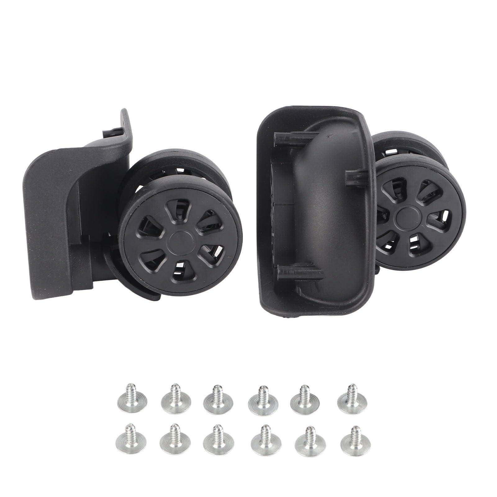 VGEBY Suitcase Wheel, 1 Pair Luggage Replacement Wheel Luggage Suitcase Caster Swivel Wheel Nylon for Repair Replacement Black