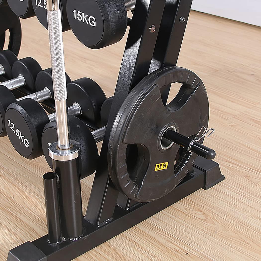 LANGWEI Home Gym Storage Rack, Multifunctional Adjustable Dumbbell Rack 3 Tier, Weight Rack for Dumbbells Kettlebells Weight Bar and Plates Fitness Equipment