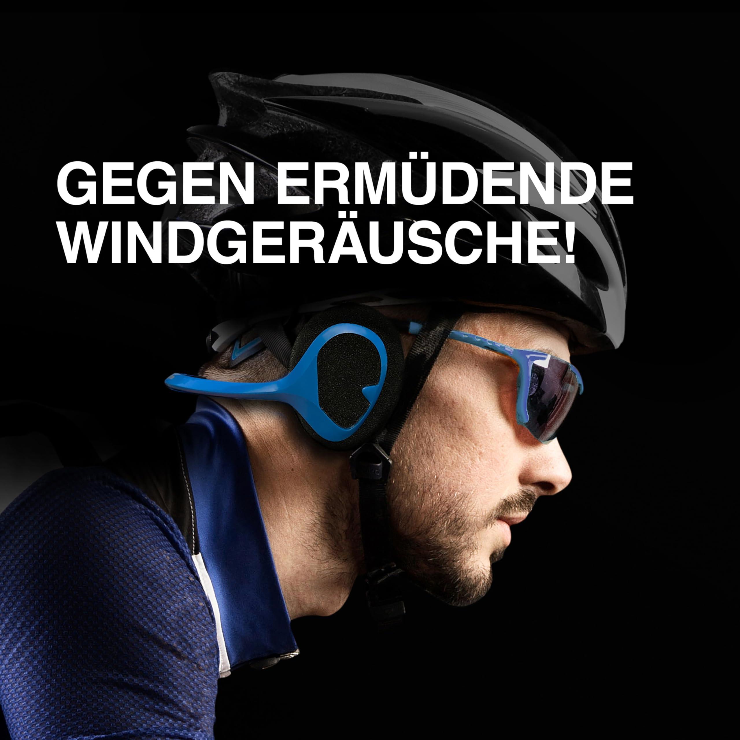 Windfree Cyclist Wind Deflector Ear Muffs for Noise Reduction Earmuffs, Cycling Ear Wind Deflectors for Ear Wind Protection, Sensory Headphones for Hearing Aids Users Tinnitus Over-Ear Headphone (BLACK)