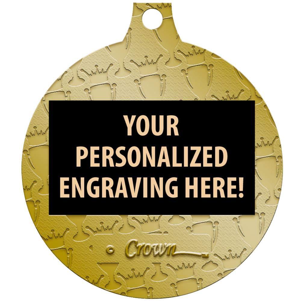 Crown Awards Soccer Medals - 1 1/2\" Gold Soccer Medals, Great Kids Soccer Awards with Custom Engraving 20 Pack
