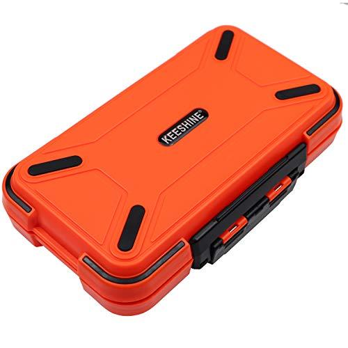 KEESHINE KEESHINE SMALL Fishing Tackle Box, Floating Storage Box, Double-Sided Fishing Lure Box with Adjustable Dividers Storage Jewelry Organizer Making Kit Container for Lure Hook Beads Earring Tool(Orange)