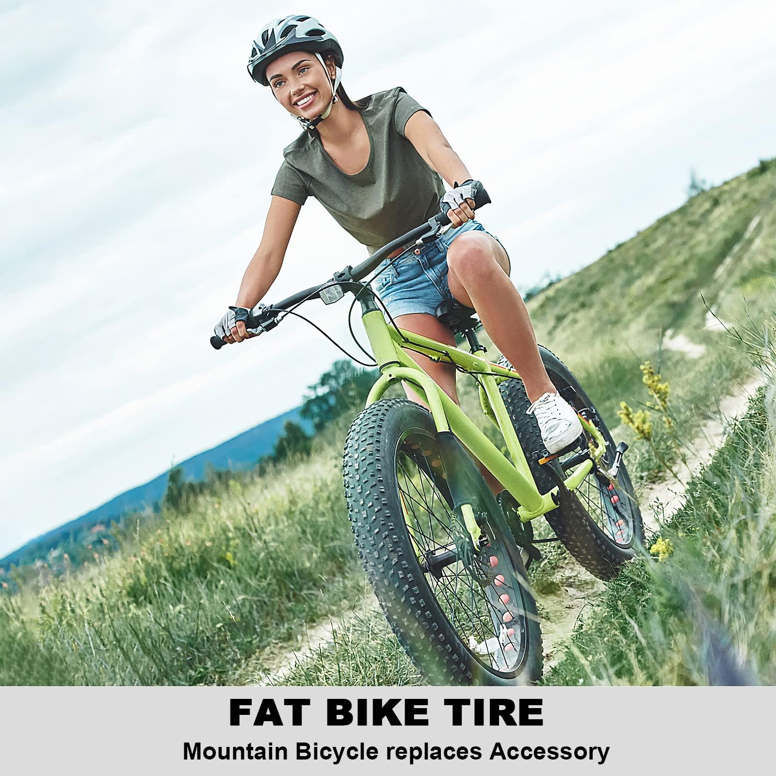 MOHEGIA MOHEGIA Fat Tire,20x4.0 inch Fat Bike Tire,High-Performance and All-Terrain Folding Replacement MTB Bicycle Tire with Street or Trail Riding (Black/2 Tires)