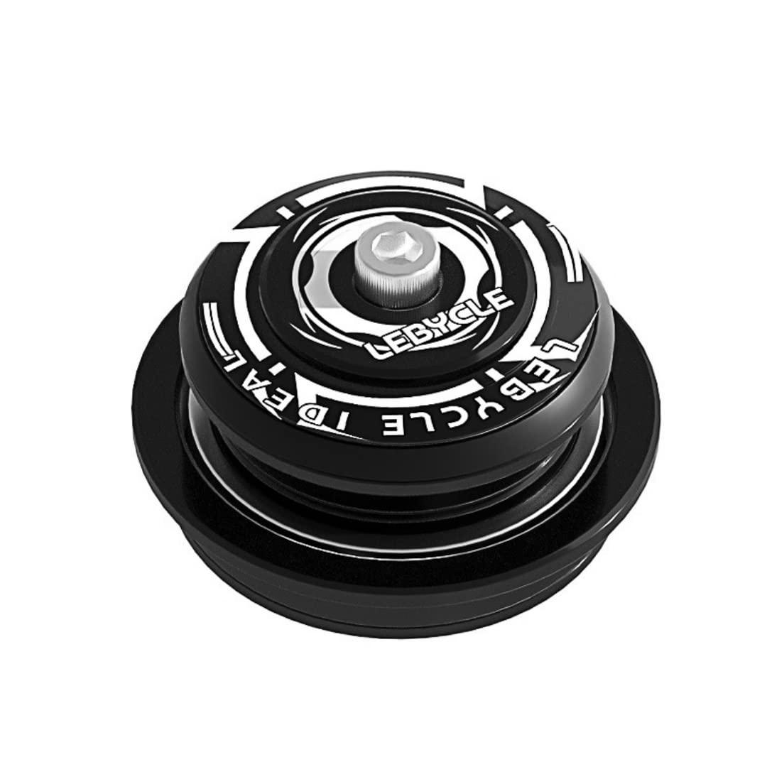 Juscycling Juscycling 44/55mm Bike Headset, ZS44 / ZS55 (Zero Stack), with Sealed Bearings for Straight and Tapered Fork Steering Tube (Black)