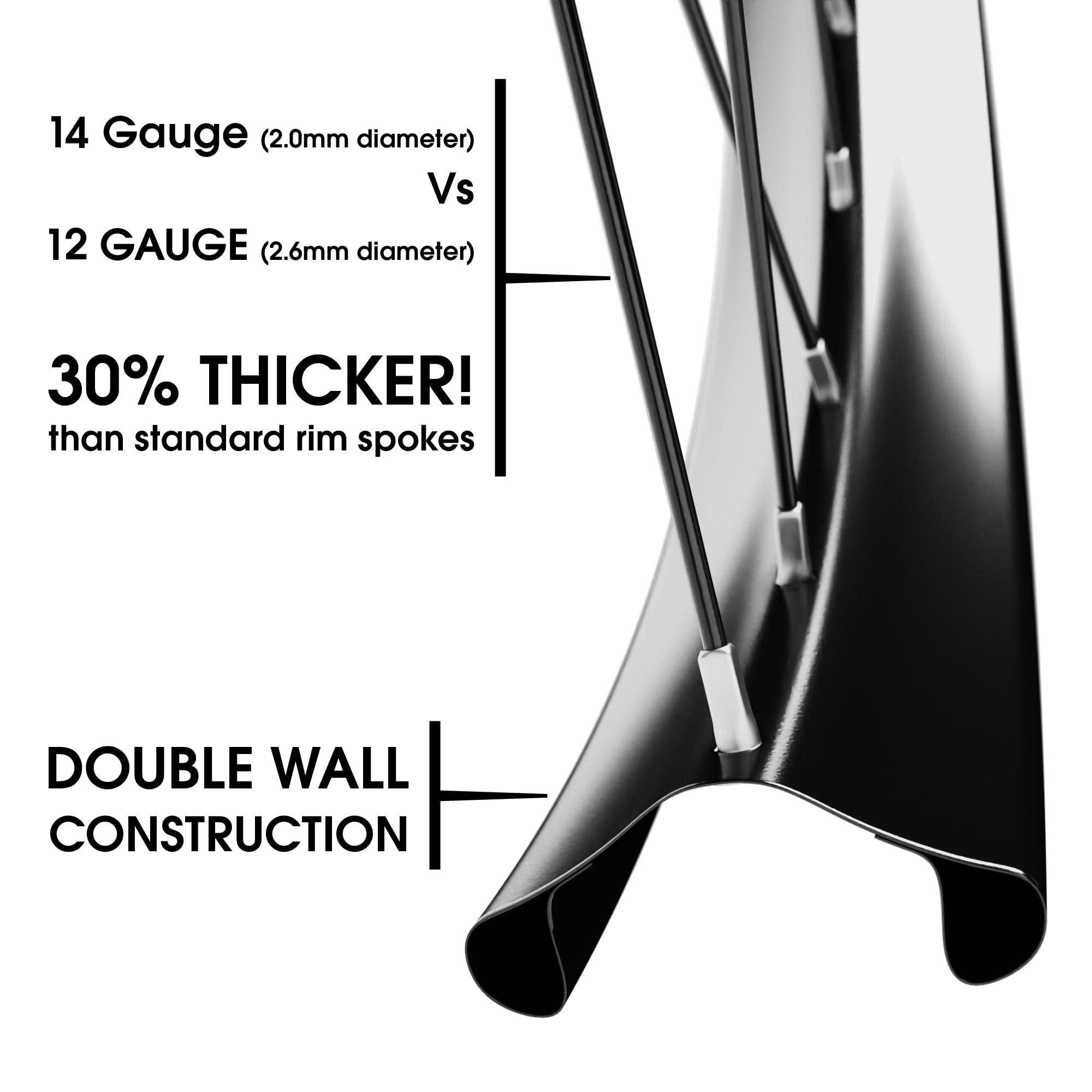 Flying Horse BBR Tuning Heavy Duty 12 Gauge 26Inch x 1.25 Inch Rear Bike Rim - Bicycle Wheel - Mountain Bicicleta - Coaster Brake - Silver