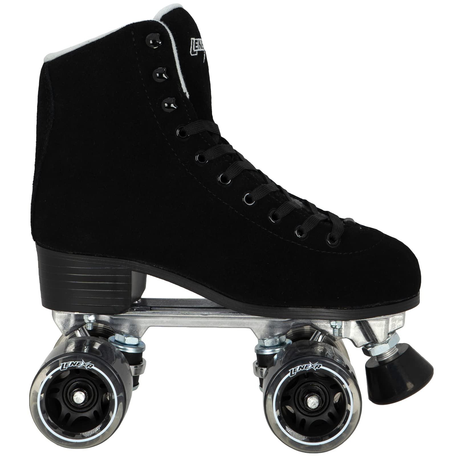 LENEXA Lenexa Shadow Quad Rink Roller Skates for Indoor/Outdoor | Stylish and Comfortable Quad Skates for Women, Men, Boys and Girls - Unisex | Men\'s 6, Ladies\' 7