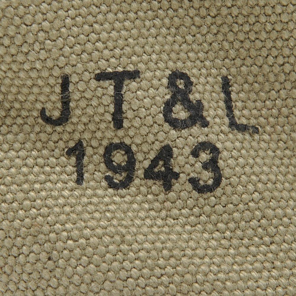 World War Supply World War Supply US WW2 M1910 Canteen Cover Lt OD marked JT&L 1943