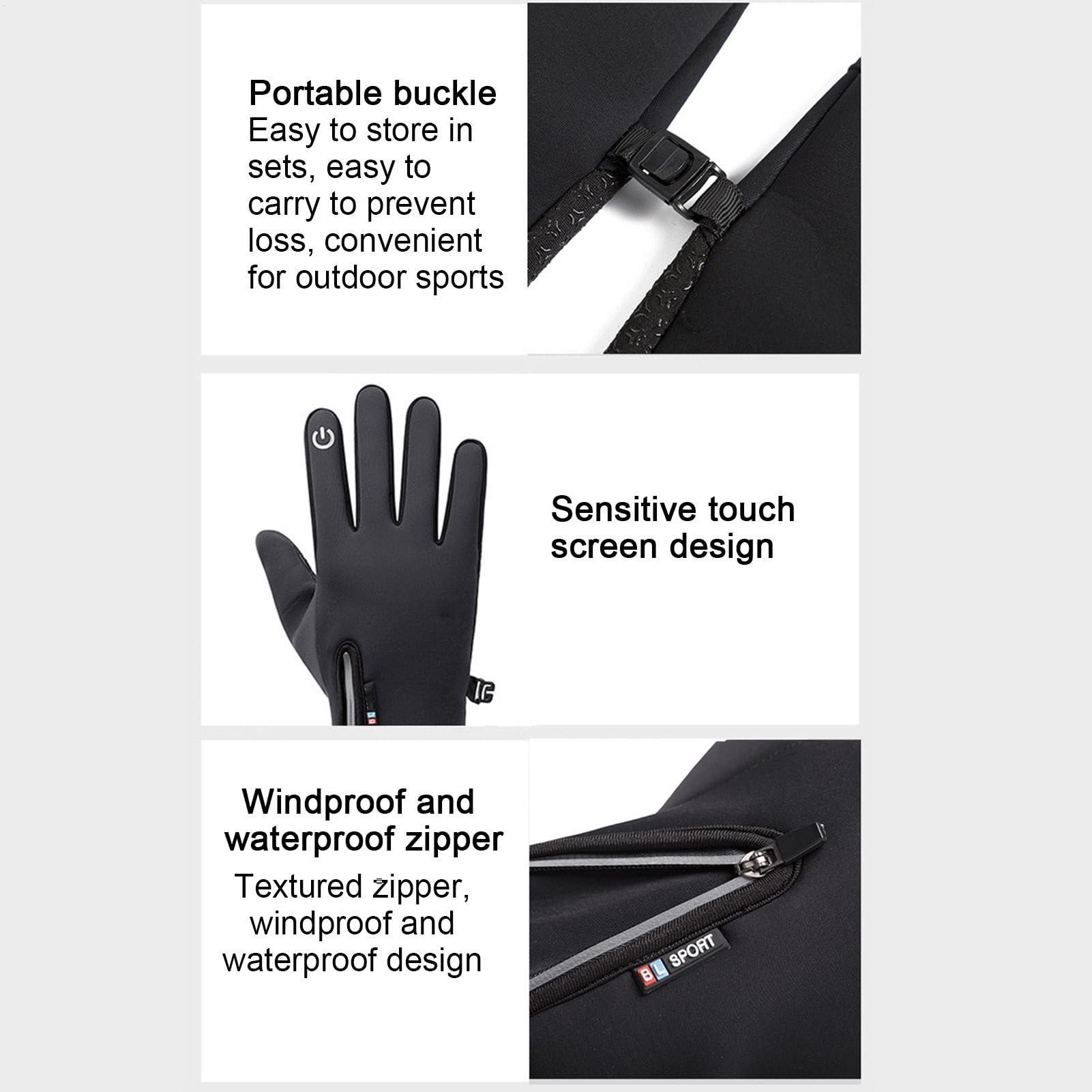 Generic Heated Gloves for Men Women, Rechargeable Heated Electric Gloves,Touch-Screen Ski Gloves - Windproof Snow Mittens Ski Gloves Winter Must Have for Women Men for Ski Riding