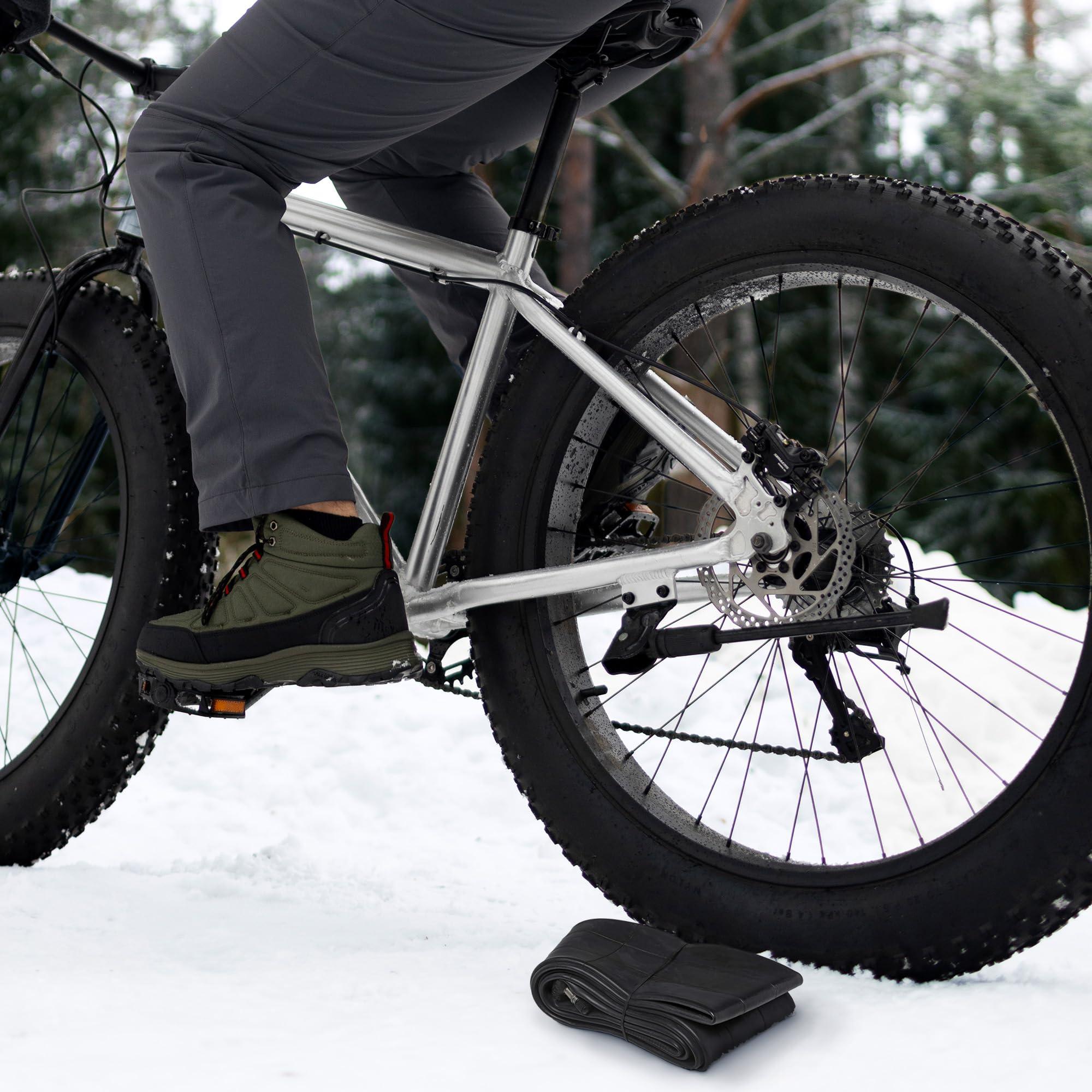 VeloTubes VeloTubes 26 x 4.0 33mm Schrader (Auto) Valve, Durable Butyl Rubber Fat Bike Inner Tube, Bicycle Inner Tube for Bike Tire (Pack of 2)