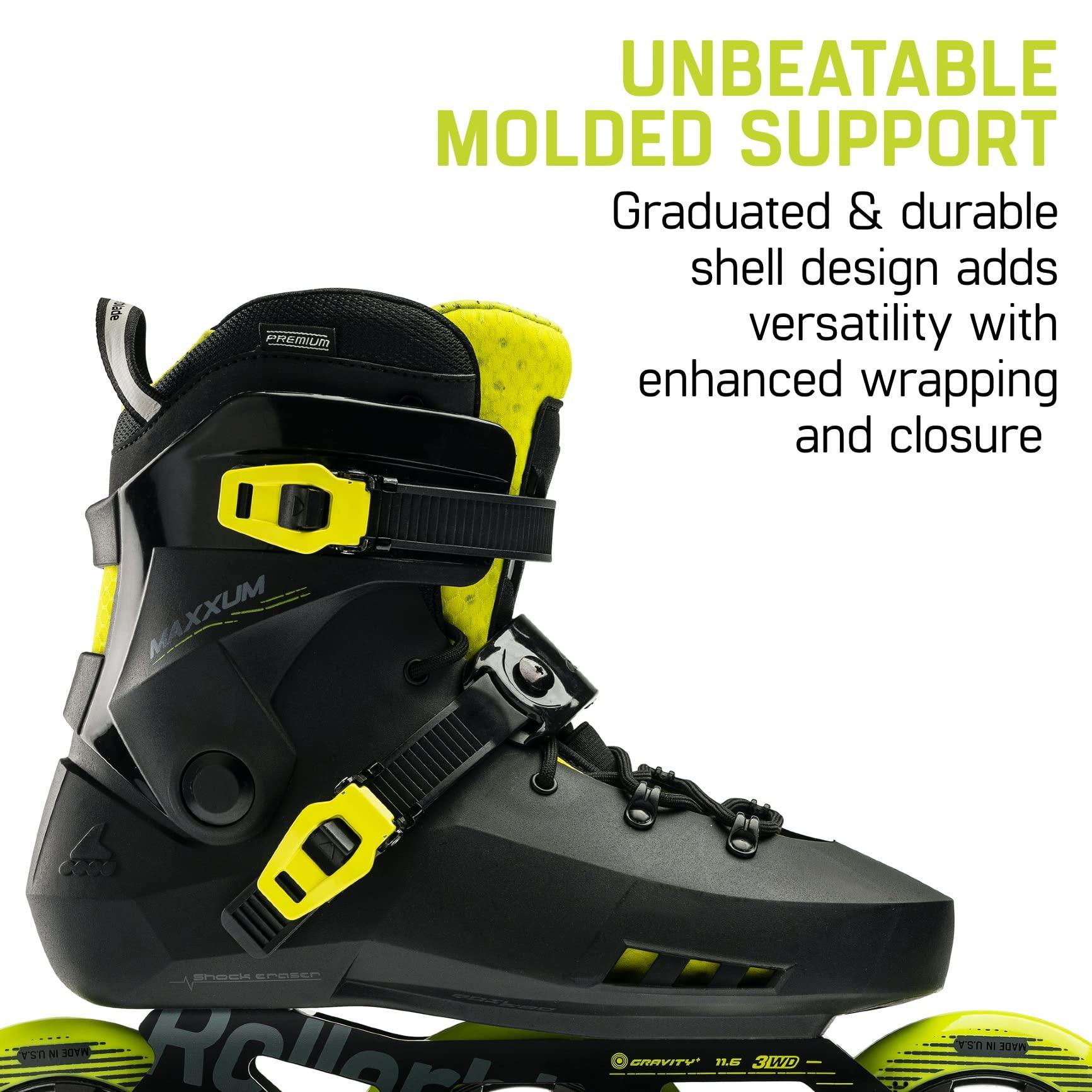 Rollerblade Rollerblade Maxxum 125 Unisex Adult Urban Inline Skate, Black and Lime, Performance Inline Skates