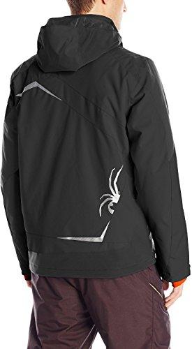 Spyder Spyder Men\'s Chambers Jacket, Black/Black/Volcano, XX-Large