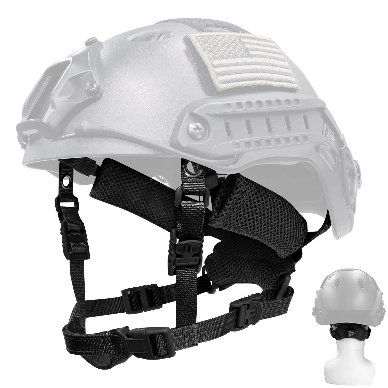 Yzpacc Yzpacc 2set Tactical Helmet Pads and Helmet Chin Strap Replacement Adjustable for Tactical Fast MICH ACH Bump FMA EXF Helmet Replacement Accessories Kit