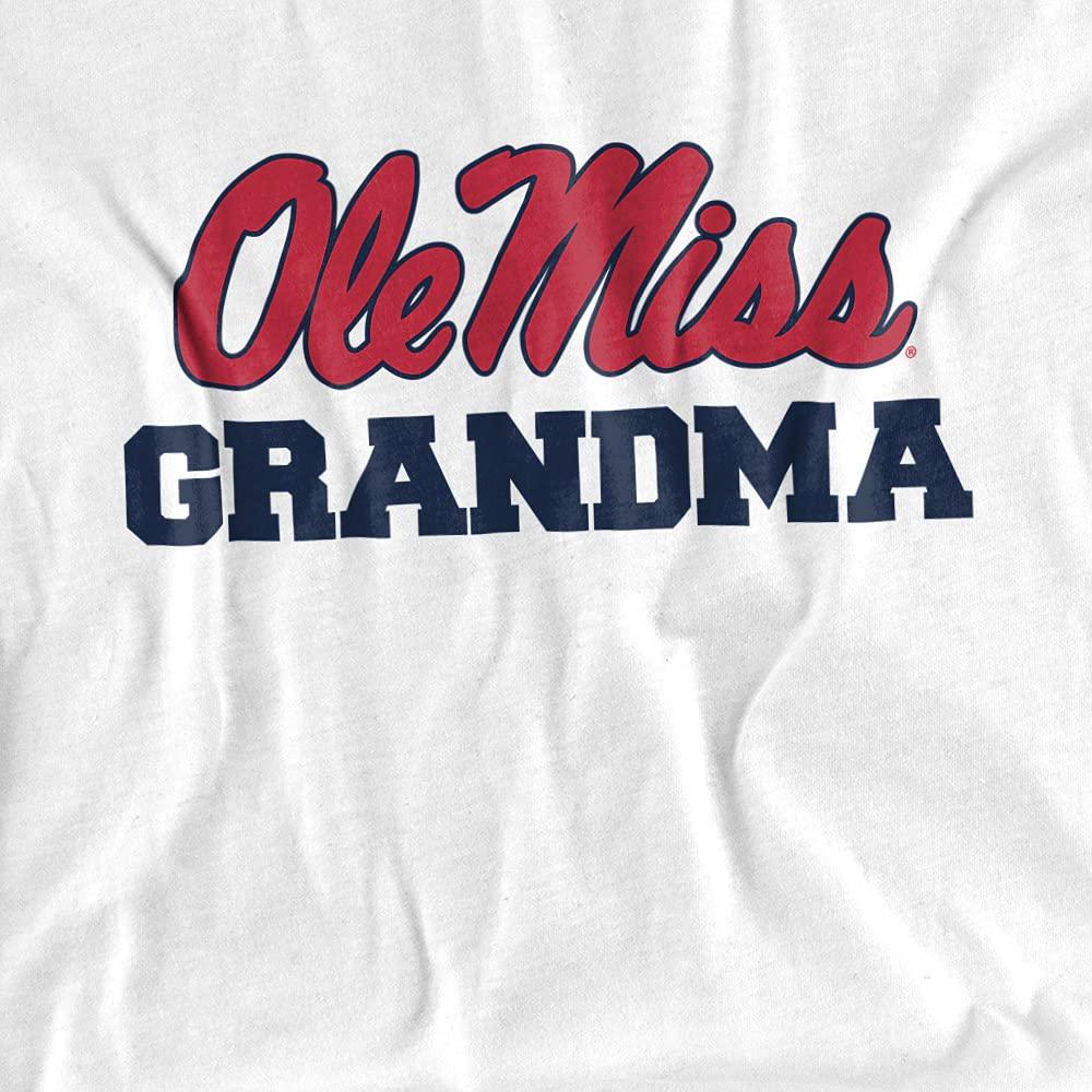 University of Mississippi University of Mississippi Ole Miss Official Grandma Unisex Adult T-Shirt, White, X-Large