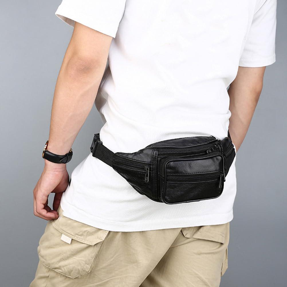 BESPORTBLE BESPORTBLE 5pcs Men\'s Belt Bag Fanny Waist Bag Leather Bum Bag Vintage Purse Jogging Belt Outdoor Waist Pouch Running Water Belt Hiking Fanny Hip Bag Satchel Travel Cell Phone