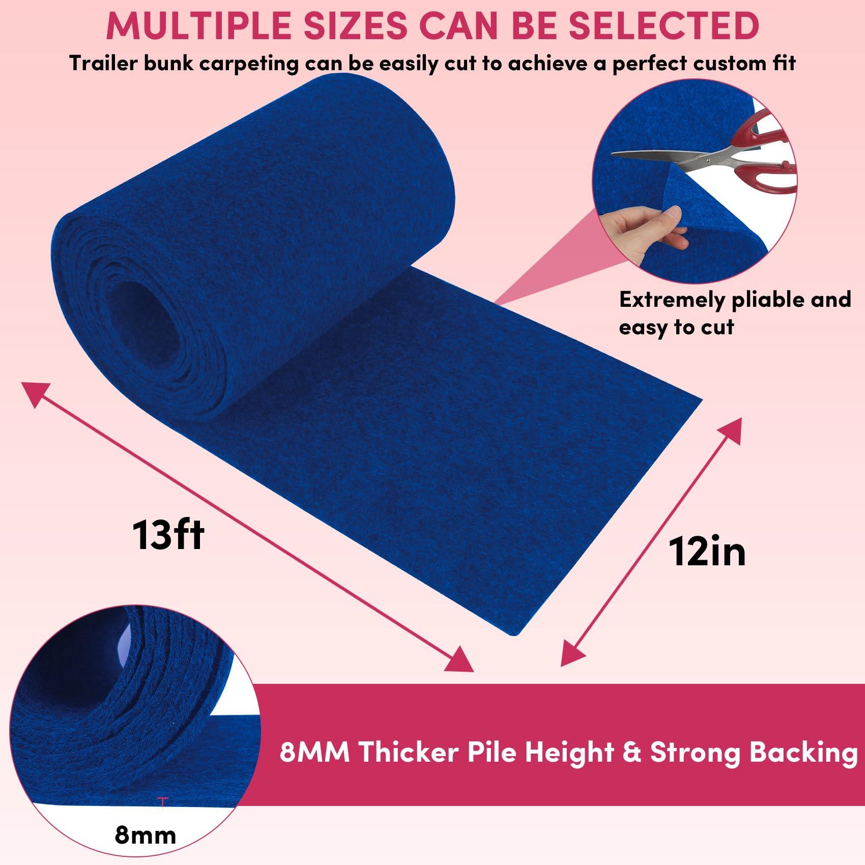 VEITHI VEITHI Boat Trailer Bunk Carpet Blue 12 inch x 13 feet - Bunk Carpet for Boat TrailersJet Ski Ramps