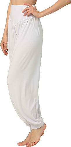 Hoerev HOEREV Super Soft Modal Spandex Harem Yoga/ Pilates Pants White S