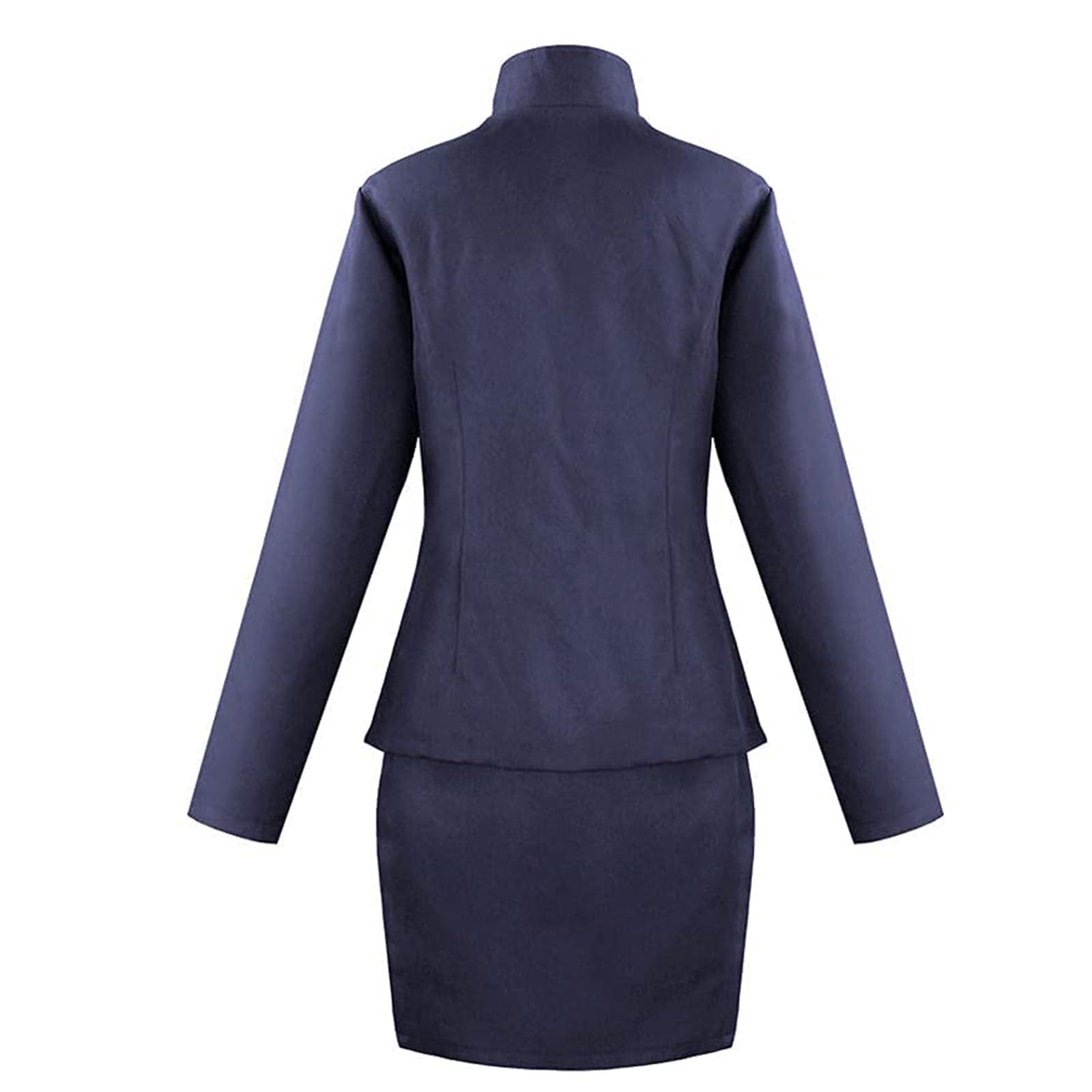 IOPBOT IOPBOT Anime JJK Jujutsu Zenin Maki Cosplay Costume Girls Women Japanese School Uniform Skirt Mai Dress Halloween Outfit (blue 01, Small)