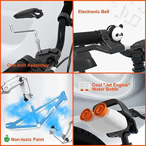 RoyalBaby Royalbaby EZ Kids Bike, 16 Inch Balance Pedal Convertable Bicycle, Easy Learn Balancing to Biking Boys Girls Ages 4-7 Years Beginners, 16" Wheel Pink