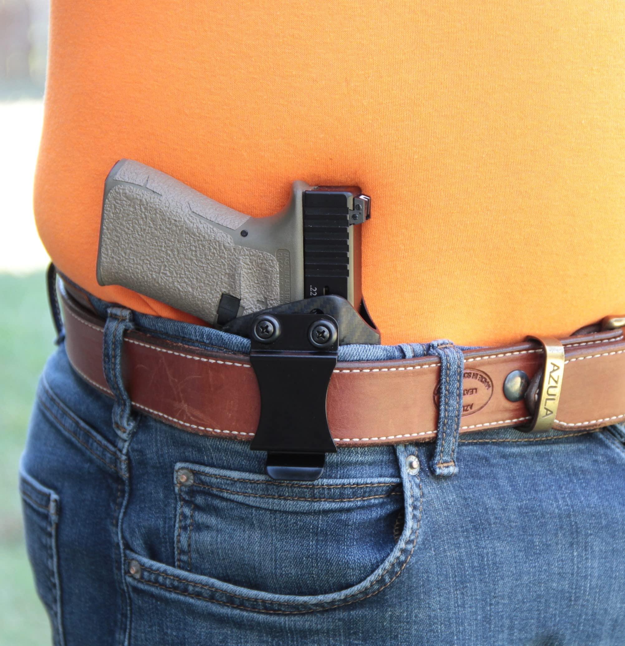 Generic REVKEL Custom Kydex Molded IWB Holster compatible with Sig Sauer P365 with Olight PL2 Mini Valkyrie and Recover Tactical Rail. Black Right Hand Draw. Hand crafted in The USA.