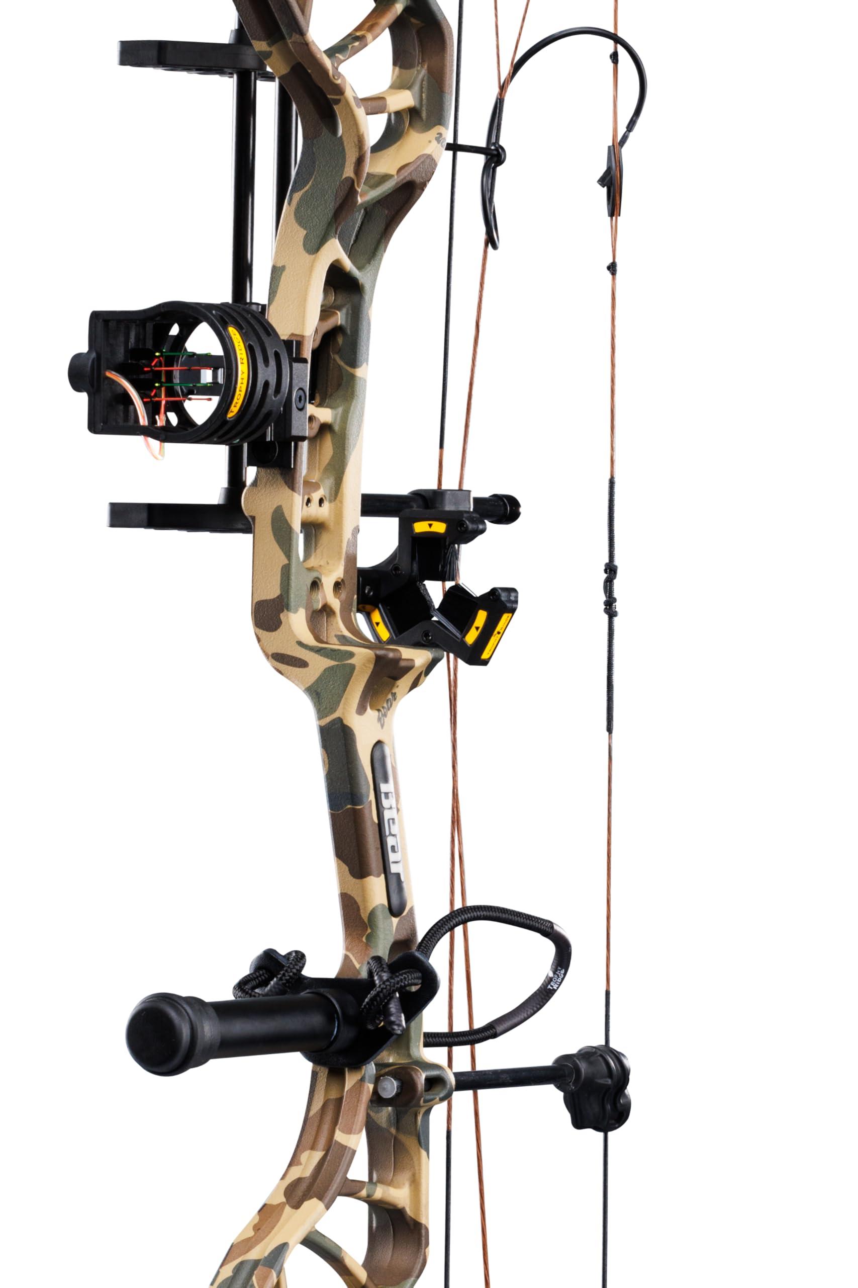 Bear Archery Bear Species XT Ready to Hunt Compound Archery Bow, 70lb. Draw Weight, Right Hand, Fred Bear/Black