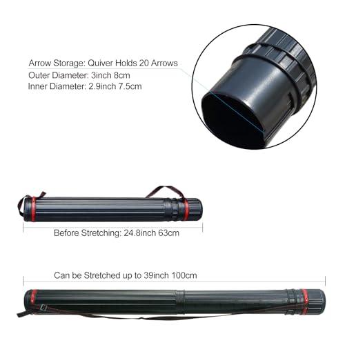 D&Q D&Q Bow and Arrow for Adults Takedown Recurve Bows Hunting Bow Archery Set Adult Longbows Kit 56\" 30-50lb Right Hand Bow Aluminum Alloy Riser for Beginner and Professional Hunting ShootingBlack,45lb