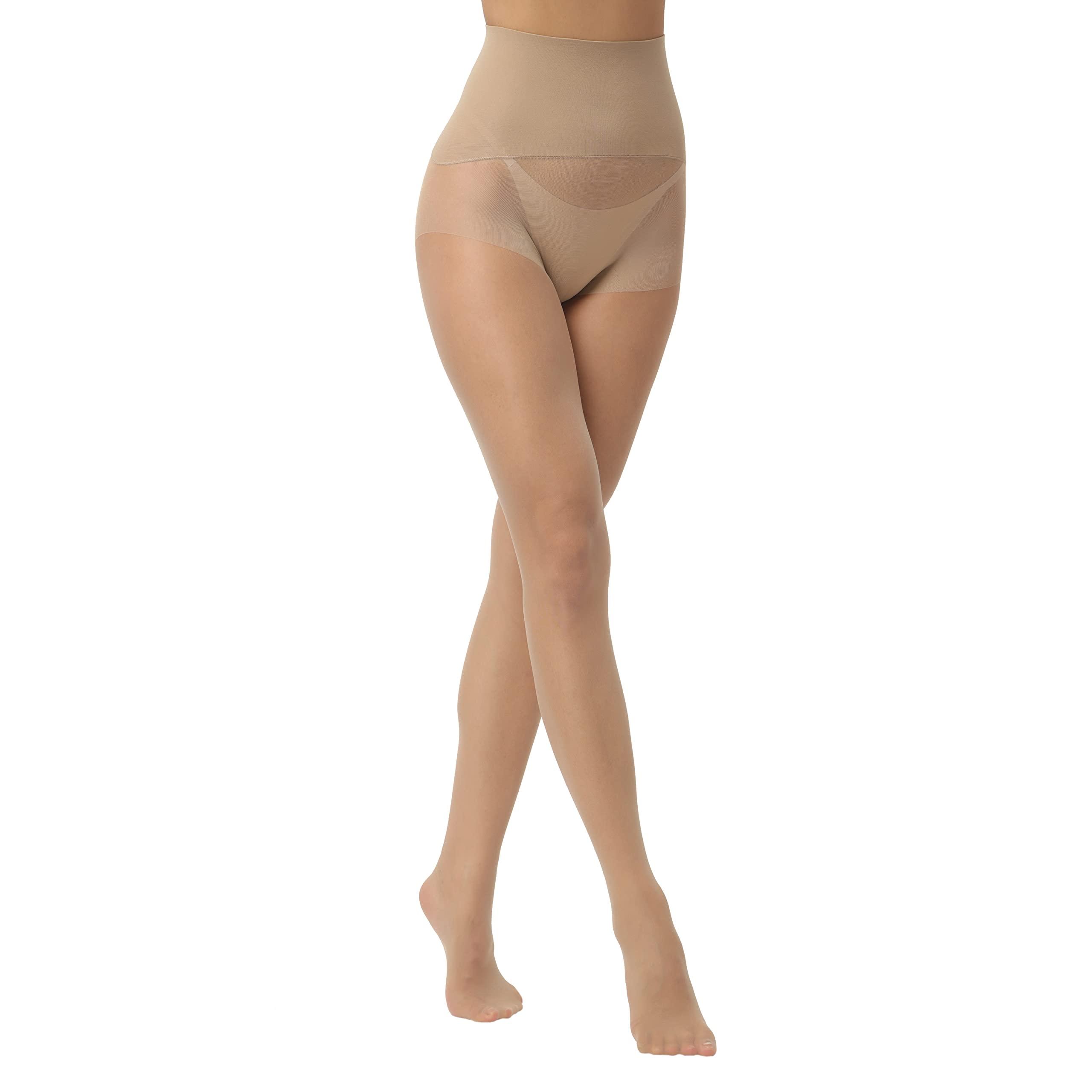 EVERSWE EVERSWE Women's Seamless Control Top Tights 15D, No Seam Pantyhose (Nude, S-M)