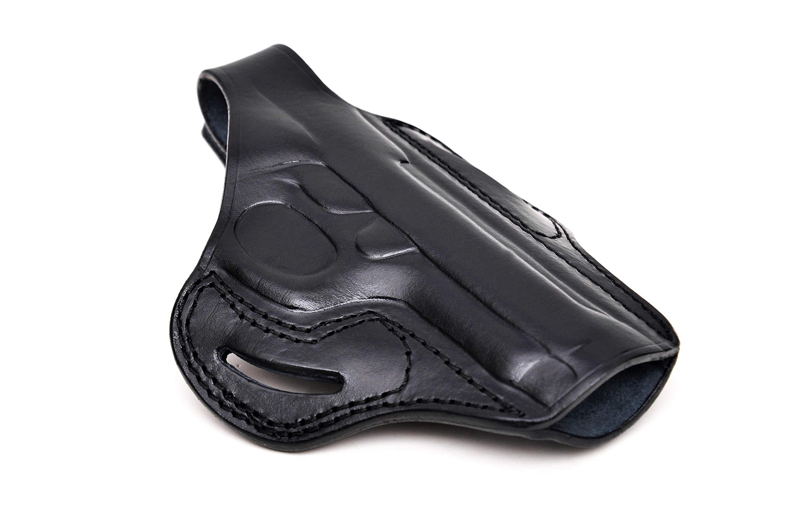 PulsarHolster Premium Leather Holster with Safety Lock for CZ 75D SP01 P01 P10S P07 Duty 2075 Rami Shadow 2, Handmade, Right Handed (Black, CZ P10S)
